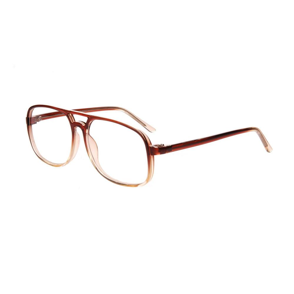 NEW CANNY VISION Brown Fade to Clear RODGER Eyeglasses 56mm with Case